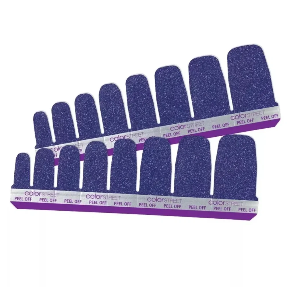 *Retired* Color Street: Good Night (Pedicure) | Indigo Purple Blue Sparkle